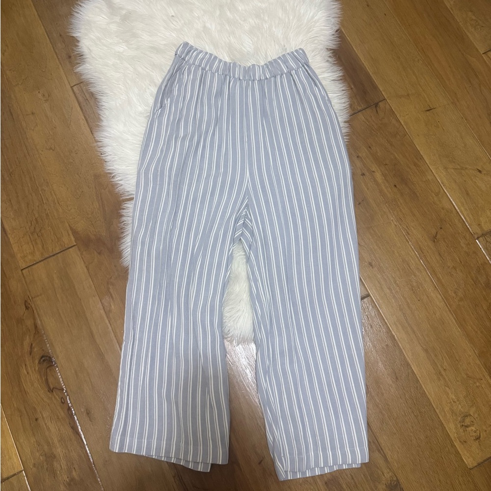 American Eagle Outfitters Blue and White Striped Pants